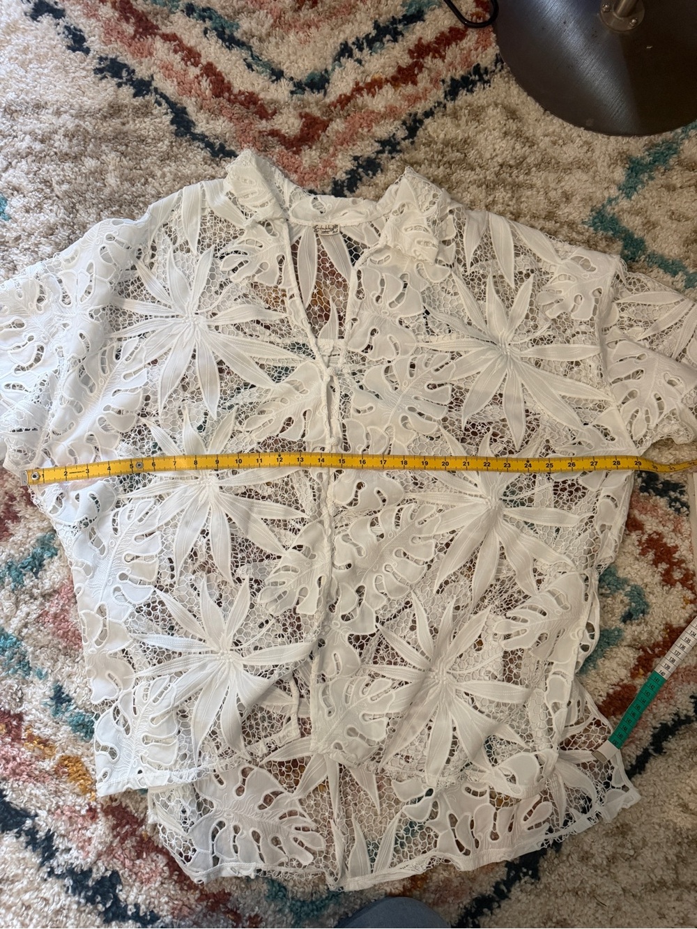Free People La Vida White Crochet Resort Set XL Beach Club Cover-Up - Picture 8 of 14